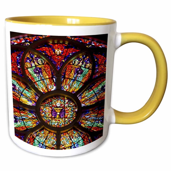 3drose, Brazil, Fortaleza. Metropolitan Cathedral., 15oz Two-tone Yellow Mug