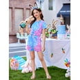 thumbnail image 5 of Arshiner Girls 2 Piece Outfits Summer Clothes Short Sleeve Tops and Paperbag Waist Shorts Set Cute Outfits, 5 of 6