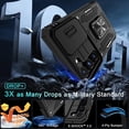 thumbnail image 4 of for Samsung Galaxy S23 Case with Slide Camera Cover+Screen Protector(2 Packs),[Magnetic Kickstand] [Camera Protection] Military Grade Shockproof Heavy Duty Protective Cover-Black, 4 of 14
