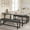 Grey, variant on Accreate Dining Table Set for 4-6, 63" Large Extendable Dining Room Table Set for 6, Rectangle Kitchen Table with 2 Upholstered Soft Benches, Saving Space, Easy Assembly