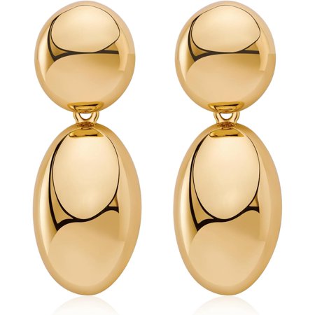 Gold Dangle Earrings for Women Geometric Oval Dangle Earrings Gold Statement Earrings Fashion Jewelry[a169]