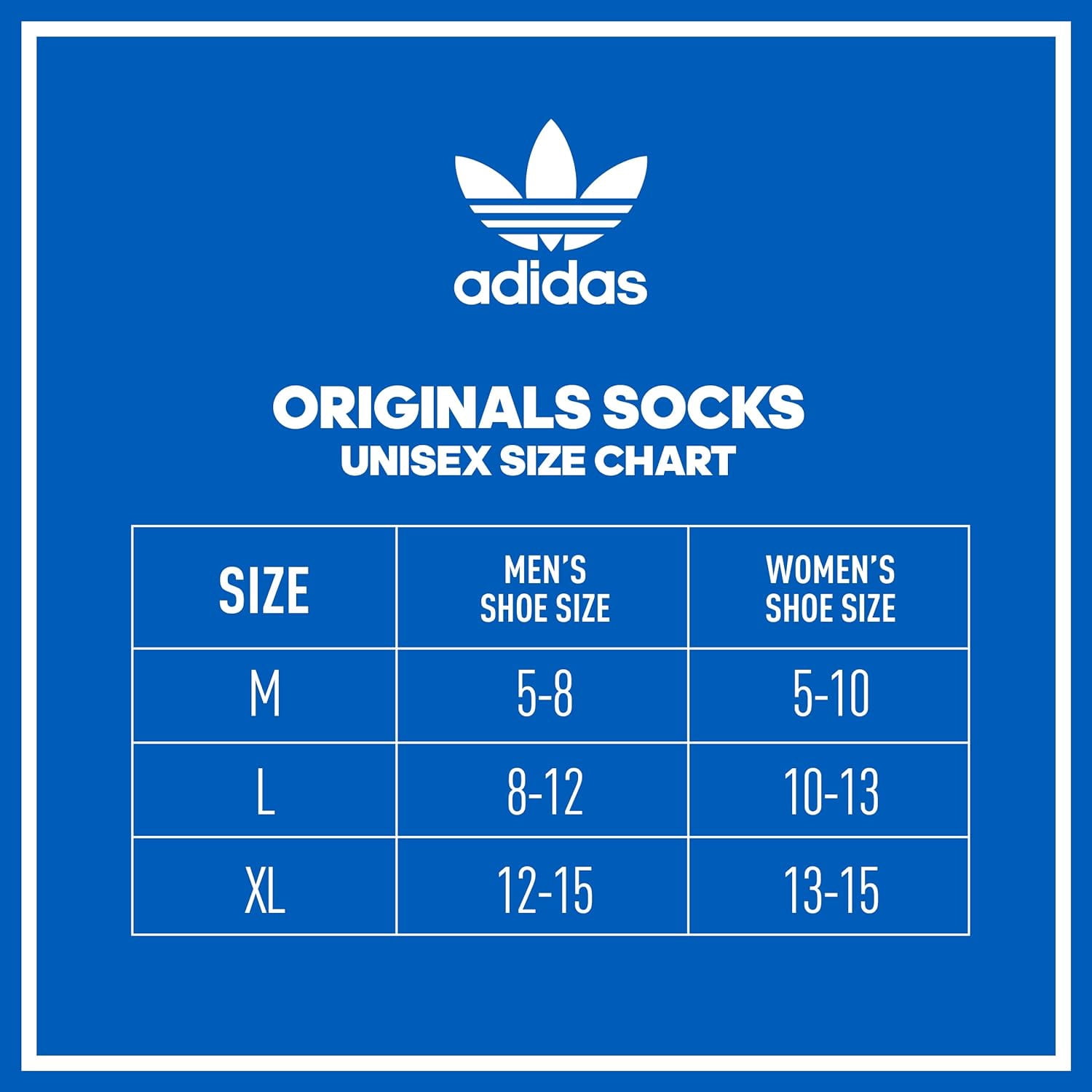 Adidas Trefoil Crew 6 Pairs Unisex Socks Size 6-12, Color: White
