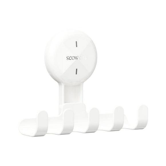 Aodebiao Strong Suction Cup Hooks (2-Pack) - No Drill Bathroom Storage for Shampoo, Soap & Beauty Products - Waterproof Adhesive Wall Hooks for Showers, Kitchens - Holds 5 lbs, 6 x 5 Inches