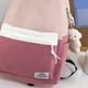 thumbnail image 2 of mochila escolar Bolso de lona para niñas Campus Casual Bag Color Clash para adolescentes estudiantes (rosa), 2 of 8