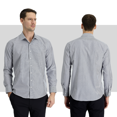thumbnail image 4 of KIGILI Long Sleeve Slim Fit Striped Men Shirt, S to XL | L - MEDIUM LACQUER, 4 of 5