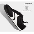 thumbnail image 5 of LUCKY STEP Womens Retro Thin Sole Lace up Fashion Sneakers Classic Lightweight Casual Shoes,Black, 5 of 10