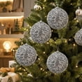 thumbnail image 6 of Large Shatterproof Christmas Ball Ornament Glitter Hanging Bauble Accent For Xmas Tree Fireplace Holiday Party Decor, 6 of 9