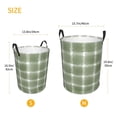 thumbnail image 5 of ZNDUO Round Laundry Basket, Waterproof Collapsible Laundry Baskets with Handles, Medium Size - Green Abstract Watercolor Ink Pattern, 5 of 8