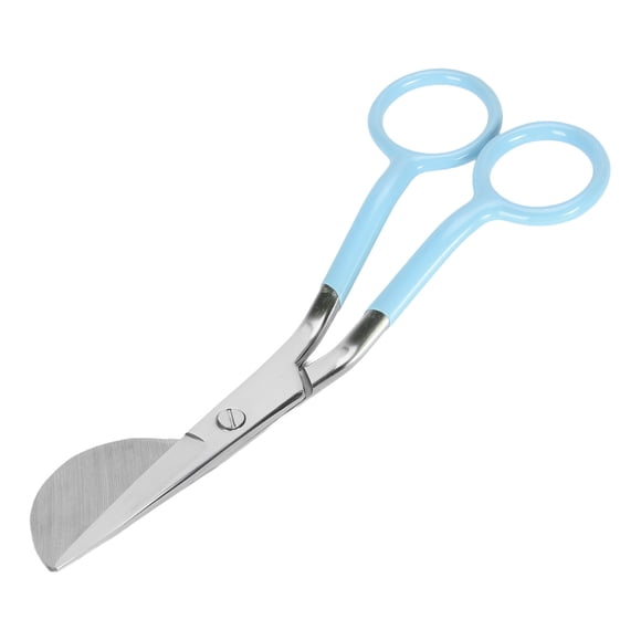 Duckbill Scissors, Stainless Steel Blades Ergonomic 6 Inch Duckbill Applique Scissors  for Yarn Trimming for Cutting Clothes Lake Blue,Roseate,Yellow,Black