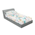 thumbnail image 2 of Ambesonne Floral Fitted Sheet & Pillow Sham Set, Pastel Daisies, Twinxl, Multicolor, 2 of 2