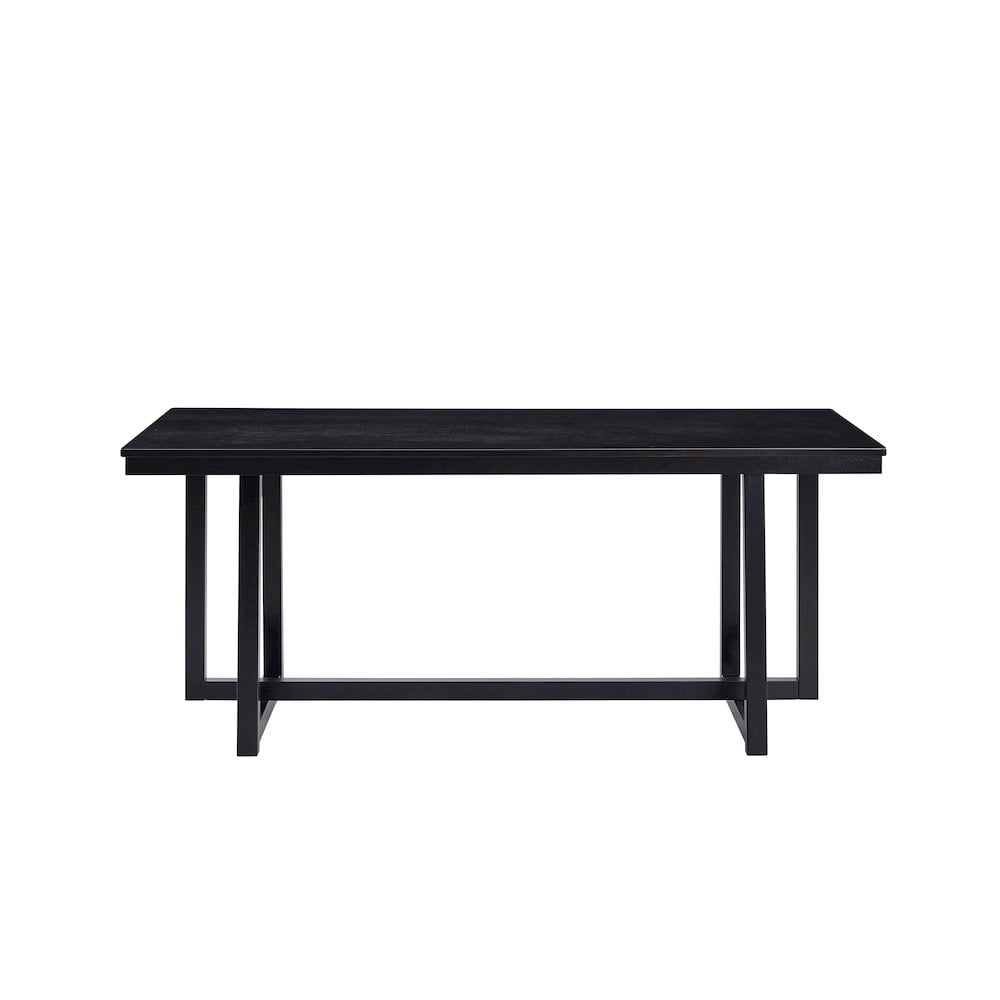 ACME Kini Transitional Wood Rectangular Dining Table in Black