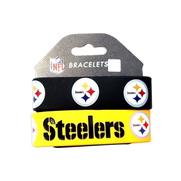 Pittsburgh Steelers Bracelets 2 Pack Wide