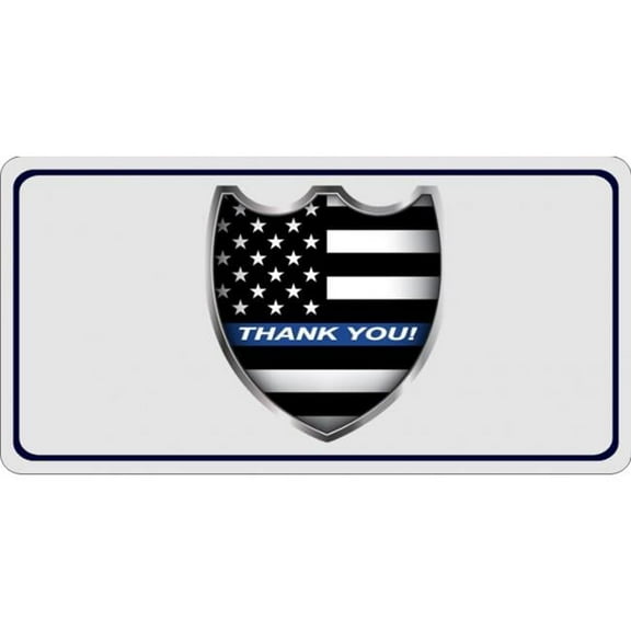 Thank You Police Photo License Plate