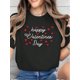 thumbnail image 1 of Camiseta con estampado "Feliz Día de San Valentín", informal, cómoda, de manga corta y cuello redondo para primavera y verano, ropa de mujer, camiseta deportiva de ocio., 1 of 6