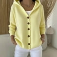 thumbnail image 2 of Women's Hooded Button Cardigan | Cozy Knit Sweater with Front Pockets | Fall Winter Essential, 2 of 5
