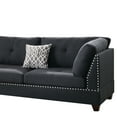 thumbnail image 4 of Polyfiber 3 Pieces Sectional Set With Ottoman In Black, 4 of 4
