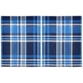 thumbnail image 2 of Blue Checkered Pattern Tier Curtains Tier Kitchen Living Room Bedroom Balcony 2 Panels 27x36 Inch, 2 of 9