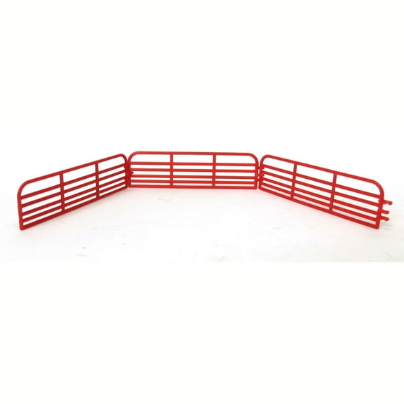 Standi Toys 1/64 3 Pack Red Plastic 16 Feet to Scale Cattle Gate ST436