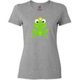 thumbnail image 3 of Inktastic Cute Frog, Green Frog, Crown, Frog Prince Women's T-Shirt, 3 of 5