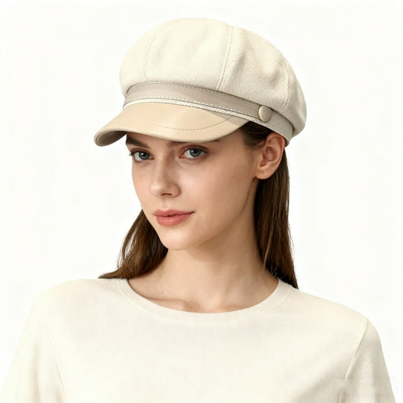 CYSFASHION Beret Hats for Women Fall Fashion Must Haves Wool Hat French Winter Hats Women's Newsboy Cap Beige