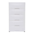 thumbnail image 4 of Griptix White Plastic Storage Dressers,with 4 Drawers,File Vertical Cabinet for Playroom Bedroom Hallway Entryway Furniture, White, 4 of 7