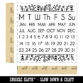 thumbnail image 2 of Perpetual Calendar Floral Planner Monday Start Self-Inking Rubber Stamp Ink Stamper - Red Ink - Large 1-1/2 Inch, 2 of 7