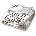 thumbnail image 4 of I Am a Child of God Blanket Christian Gifts for Women Faith Bible Verse Religious Throw Blanket Inspirational Prayer Fleece Cozy Flannel Warm Fuzzy Print Plush for Sofa Gifts for Men Women 60"x50", 4 of 5