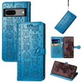 thumbnail image 1 of Funda Cartera FOXDOCK para Google Pixel 7 , Flip PU con Relieve de Gatos y Perros, Tarjetero y Soporte, 1 of 6