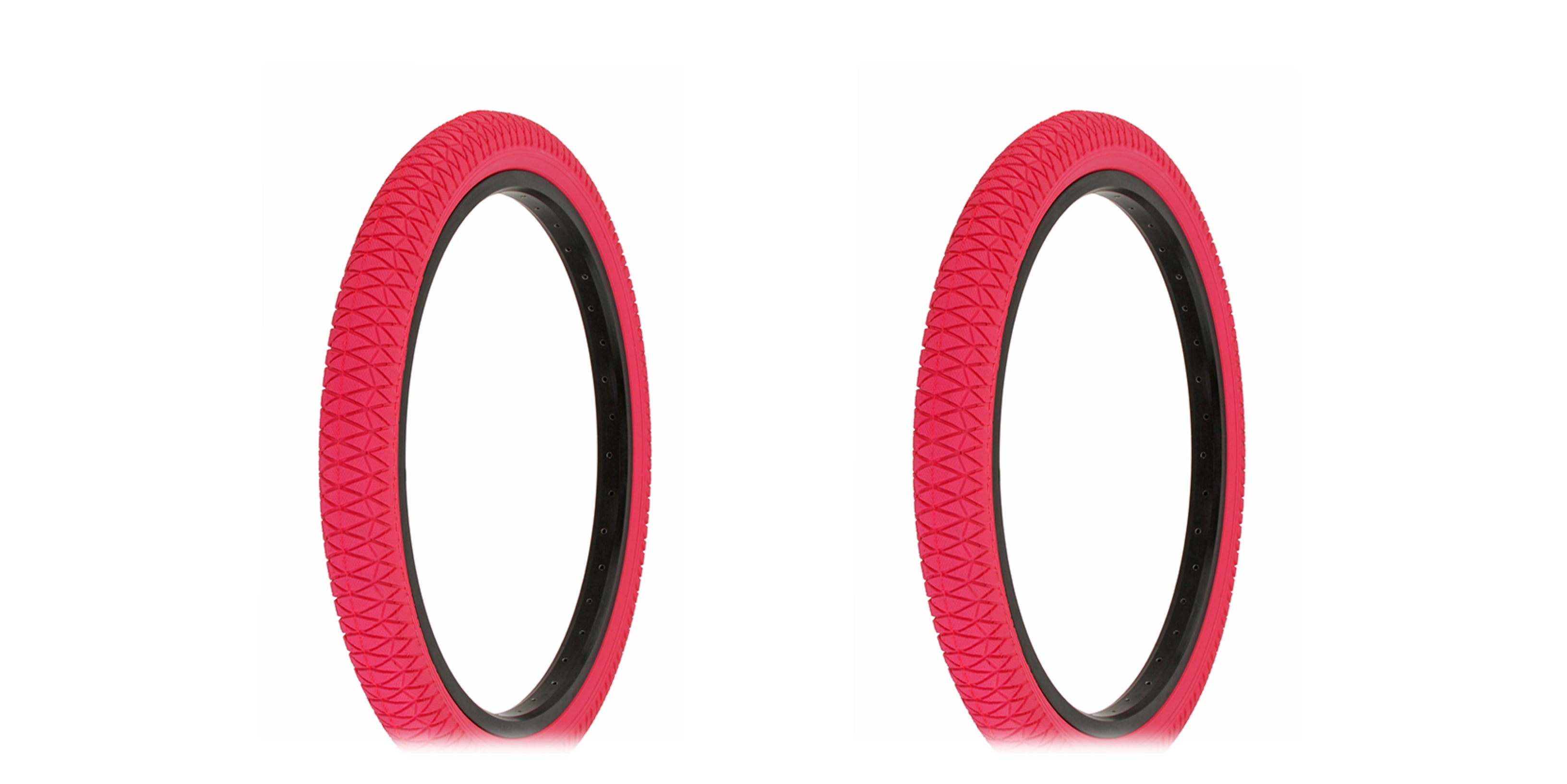 Two Bike Tire 20 x 1.95 Pink/Pink Side Wall HF884.