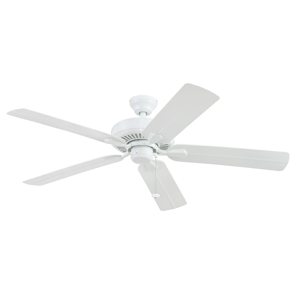 Better Homes & Gardens 52" White Outdoor Ceiling Fan, Wet Rated, 5Blade