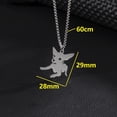 thumbnail image 4 of Collar con colgante de perro de acero inoxidable, personalidad, no se decolora, cadena larga y gruesa, collar para hombre, 4 of 4
