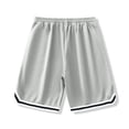 thumbnail image 5 of Yungyresw Baggy Basketball Shorts For Men Elastic Waist Quick Dry Lightweight Mesh Athletic Shorts Workout Running Casual Shorts Light Gray 2XL, 5 of 6
