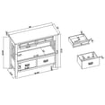 thumbnail image 6 of 36'' Farmhouse Console Table with 4 Drawers & Storage Shelf, Black Entryway/Living Room Storage Furniture, 6 of 9