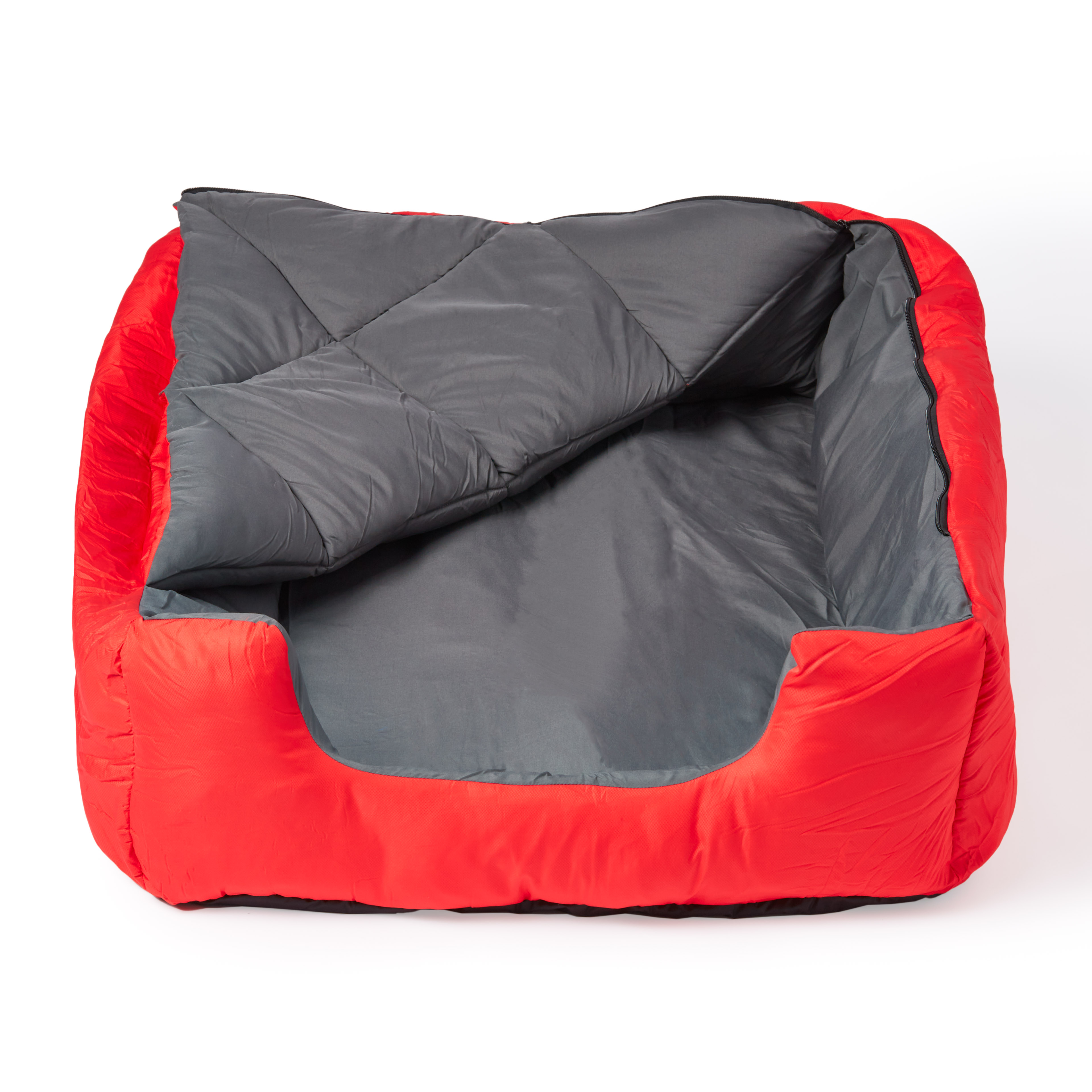 OmniCore Designs Pet Sleeping Bag (LG/Red) with Zippered Cover for Travel, Camping, Backpacking, Hiking | Good for Small and Large Pets | Use as Pet Beds, Pet Mats or Pet Blanket