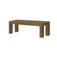 thumbnail image 6 of 72" Modern Solid Wood Dining Table Set with Bench, Pecan Wirebrush, + 4 Chairs Blonde, 6 of 12
