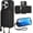 Black, variant on for  Crossbody Wallet Case Compatible with iPhone 16 Pro, RFID Blocking Protective Purse Case with Card Slots Holder Kickstand Wrist Strap Lanyard Zipper 6.3 Inch 5G (Black)