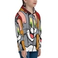 thumbnail image 3 of Tom And Jerry Kids Zip-Up Hoodie 3d Print Hooded Sweatshirt With Packet For Boys Girls, 3 of 7