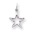 thumbnail image 1 of 10K White Gold Diamond Cut Star Charm, 1 of 2