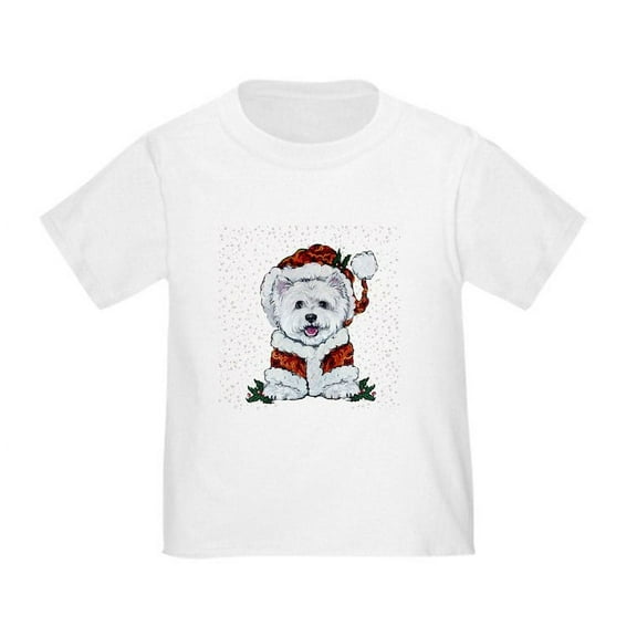 CafePress - Santas Westie Helper T Shirt - Cute Toddler T-Shirt, 100% Cotton