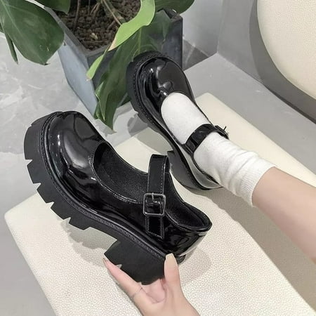 

Women Shoes 2022 New Girl Lolita Shoes JK Uniform Shoes PU Leather Heart Ankle with Maryzhen Shoes Cute Sexy Retro British Style