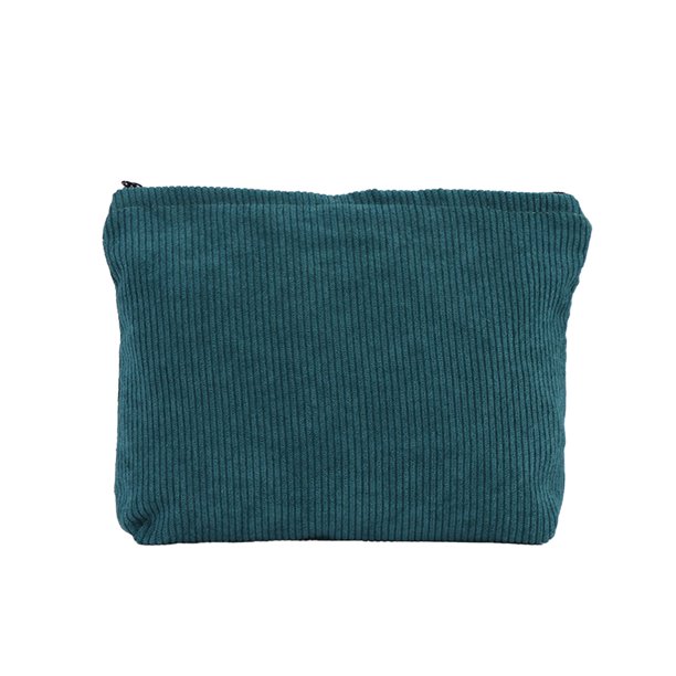 Bolsa de almacenamiento de pana, bolsa de papelería, bolsa de maquillaje, billetera de gran capacidad, bolsa de almacenamiento con cremallera para artículos de tocador de viaje