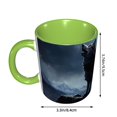 thumbnail image 3 of Wolf Coffee Mug Fun Custom Ceramic Mugs 11oz Green, 3 of 5