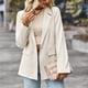 thumbnail image 4 of Chaqueta de traje de manga larga, chaqueta de traje con cuello vuelto para mujer, chaqueta de oficina con un solo botón, muy recomendable, 4 of 6