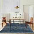 thumbnail image 2 of ReaLife Rugs Machine Washable Printed Moroccan Stripe Blue Eco-friendly Recycled Fiber Area Runner Rug (4' x 6'), 2 of 10