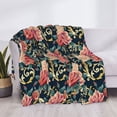 thumbnail image 3 of Naloa Rose Flowers Flannel Blankets - Thick and Warm Blanket for Winter, Soft Fuzzy Plush King Blanket for All Seasons60"x50", 3 of 6