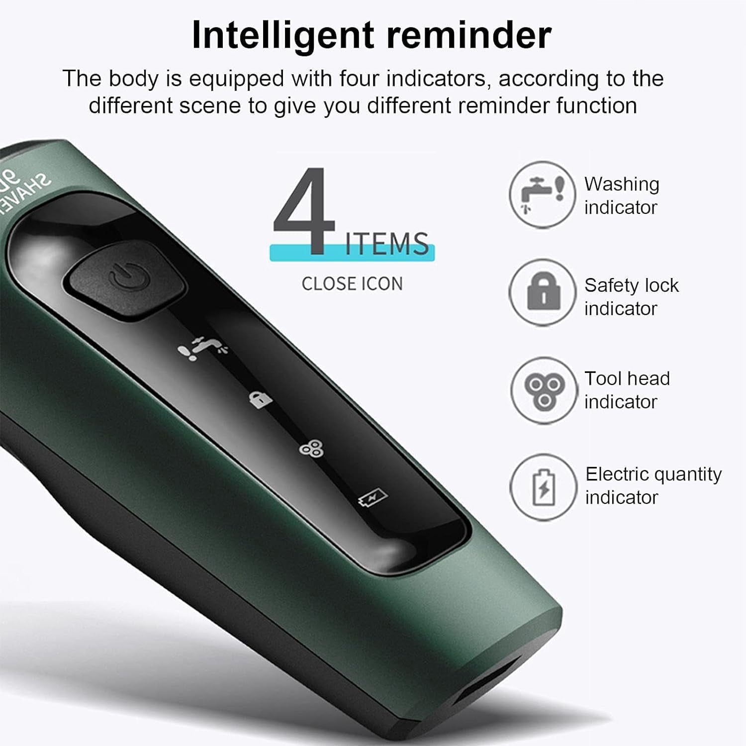 Electric Beard Trimmer for Men, Low Noise, 60 Min Battery, Washable Cutter Head, USB Charging - Perfect for Grooming Facial Hair