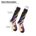 thumbnail image 2 of Honeii Astronaut Floating purple Space Print Long Socks,Novelty Design Socks Gift for Men and Women,Crew Socks,Calf Socks, 2 of 6