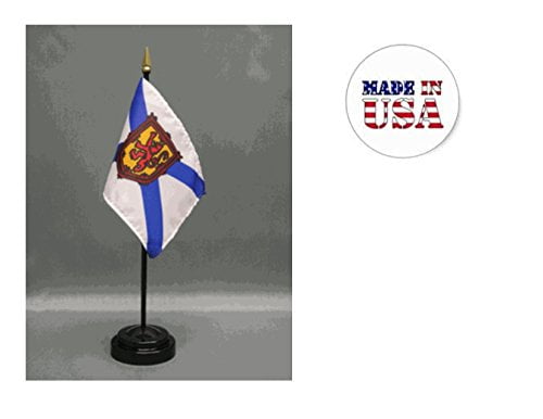 With Black Plastic Stand Province of Nova Scotia Mini 4"x6" Desk Stick Flag 