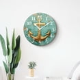 thumbnail image 4 of 10 Inch Wall Clock Battery Operated Silent Clock Decorative for Office, Kitchen, Outdoor, Living RoomGold Dots Stripes Printed Pretty Design, 4 of 4