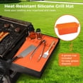 thumbnail image 3 of Silicone Grill Mat with Grease Cup, Compatible with Blackstone, Heat-resistant Spatula Silicone Mat with Drip Pad, Silicone Griddle Tools for Outdoor Grill, Kitchen Counter, 3 of 6